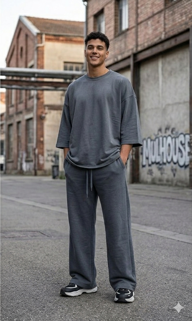 T-shirt Oversized VØID — coloris Beige Sable, look streetwear