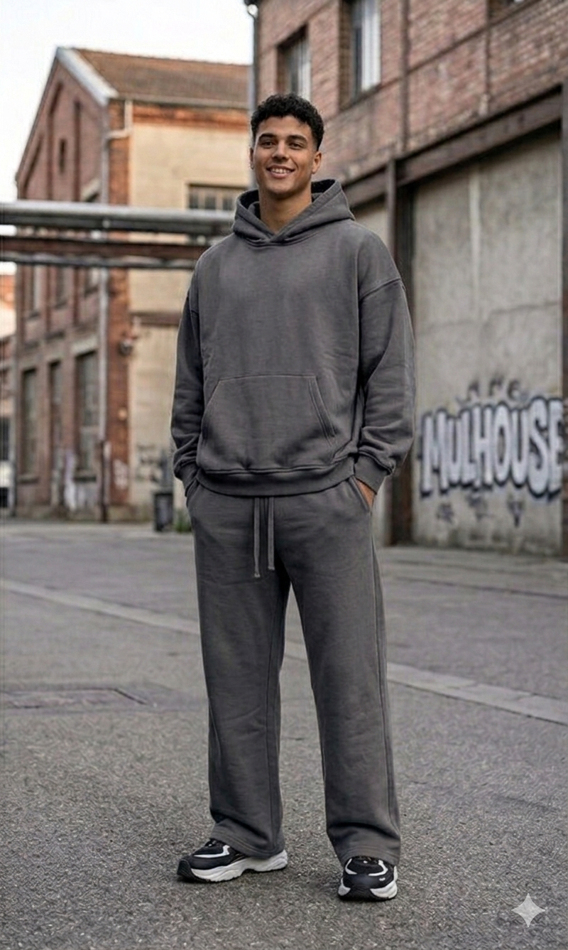 Hoodie Oversized VØID — coloris Beige Sable, coupe drop-shoulder